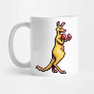 Kangaroo Boxer Pixel Art Mug